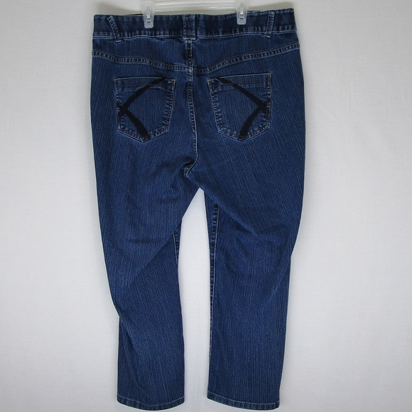 Lane Bryant dark wash tighter tummy jeans - Picture 2 of 4